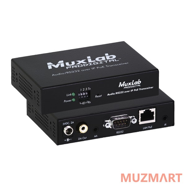 Muxlab 500755 Приемник и передатчик Audio/RS232/IR over IP
