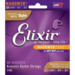 Elixir 11182 NanoWeb Струны для акустической гитары