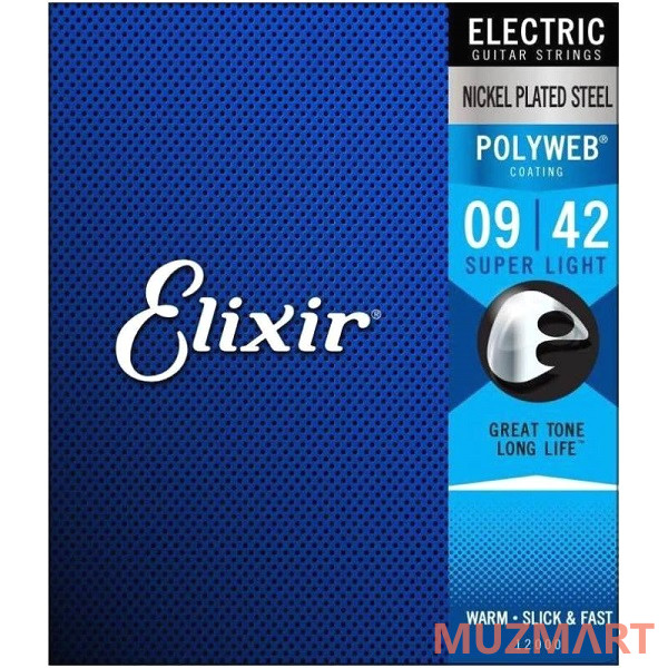 Elixir 12000 POLYWEB Комплект струн для электрогитары