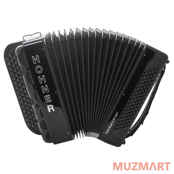 Hohner Fun Nova II 80 Iight (A7002) black celluloid Кнопочный аккордеон