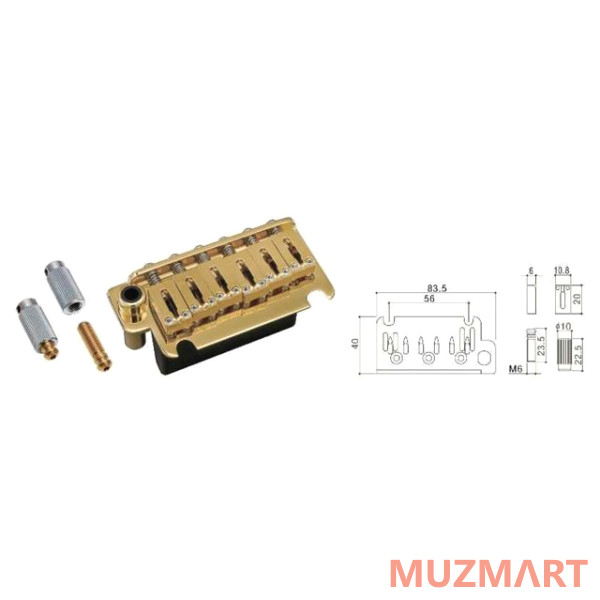 Gotoh 510T-FE1-C Тремоло strat style на 2 винтах