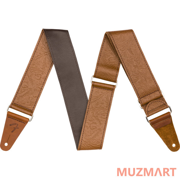 Fender Tooled Leather Guitar Strap 2' Brown Гитарный ремень