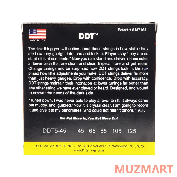 DR DDT5-45 Струны для 5-струнной бас-гитары