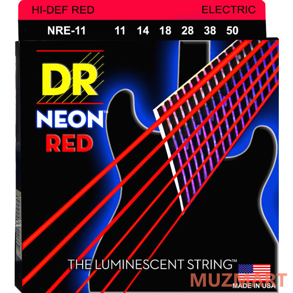DR NRE-11 HI-DEF NEON Струны для электрогитары