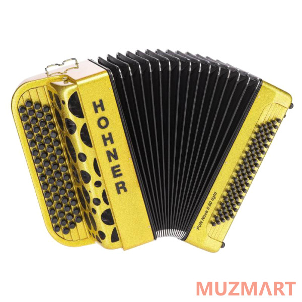 Hohner Fun Nova II 80 Iight (A7016) gold glitter Кнопочный аккордеон