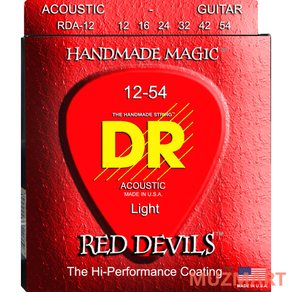 DR RDA-12 RED DEVILS Струны для акустической гитары