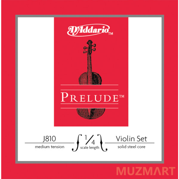 D'Addario J810-1/4M Prelude Комплект струн для скрипки размером 1/4