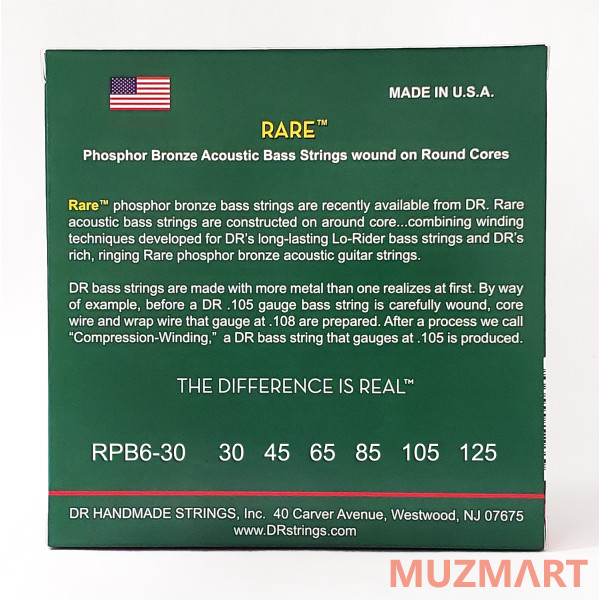 DR RPB6-30 Струны для 6-струнной бас-гитары
