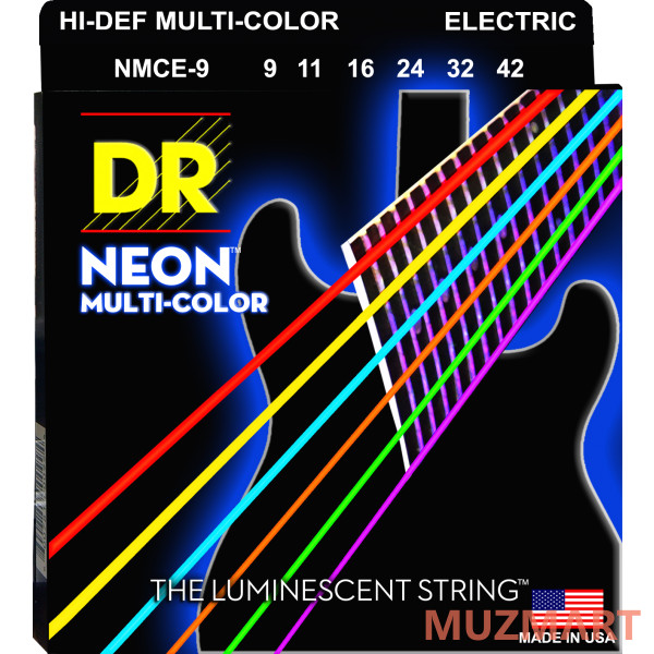 DR NMCE-9 HIGH-DEF NEON Струны для электрогитары 9-42