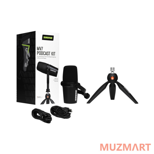 Shure MV7 -K-BNDL премиальный комплект для записи подкастов