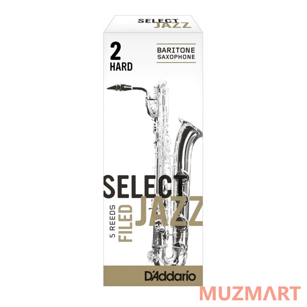 Rico RSF05BSX2H Select Jazz Filed Трости для саксофона баритон, размер 2, жесткие (Hard), 5шт