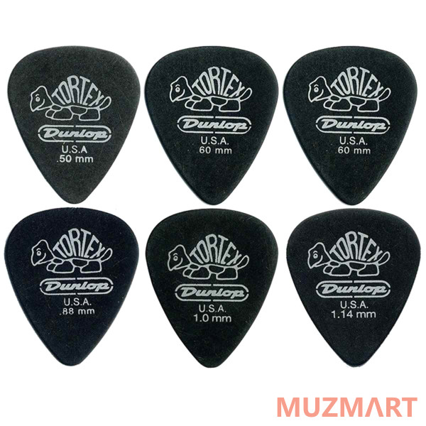 Dunlop 4880 Tortex Pitch Black Standard Display Коробка с медиаторами