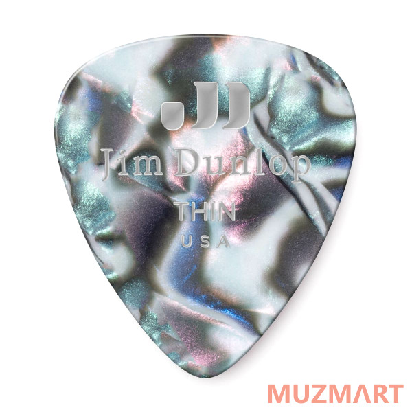 Dunlop 483P14TH Celluloid Abalone Thin 12Pack Медиаторы