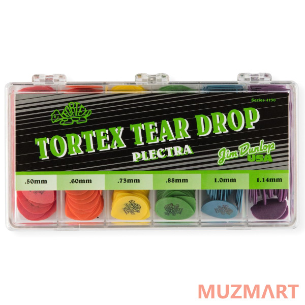 Dunlop 4130 Tortex Teardrop Display Коробка с медиаторами