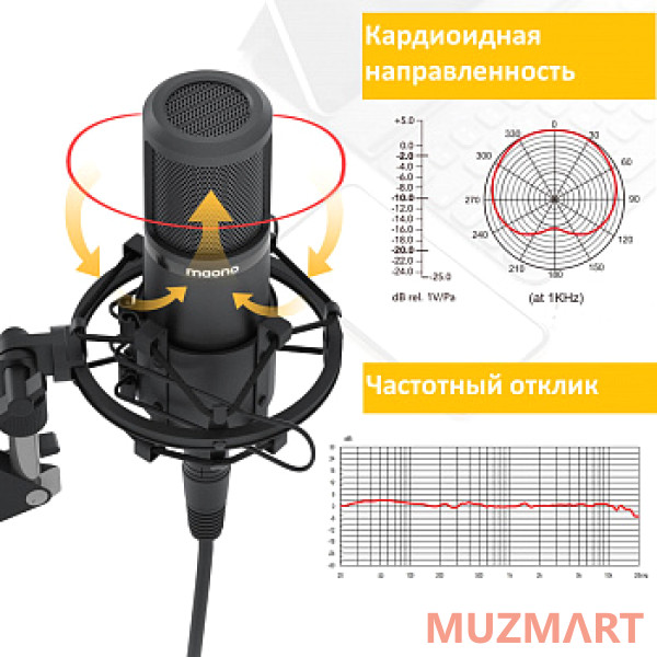 Maono AU-PM320S Микрофон конденсаторный кардиоидный