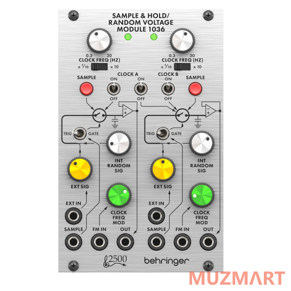 Behringer S&H / RANDOM VOLTAGE 1036 модуль двойного генератора Sample and Hold и случайного напряжения легендарной серии 2500