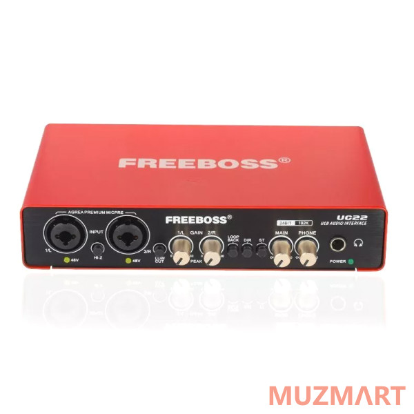 FREEBOSS UC22 Аудиоинтерфейс 24 бит/192 кГц