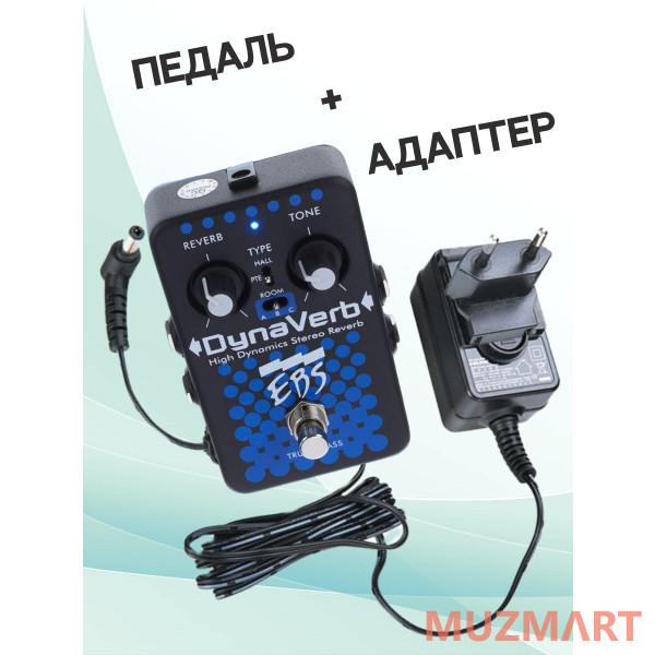 EBS KIT DynaVerb_ACDOO6 Педаль Reverb с адаптером питания