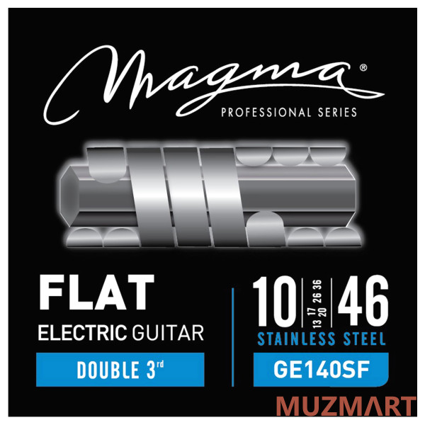 Magma Strings GE140SF Струны с плоской обмоткой для электрогитары (две 3-х струны) 10-46
