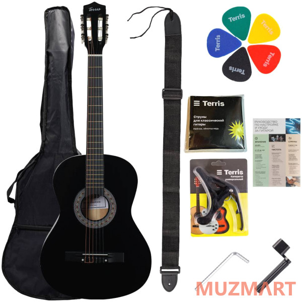 Terris TC-BK STARTER PACK Классическая гитара 7/8