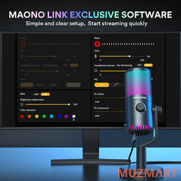 Maono DM30RGB Конденсаторный USB микрофон