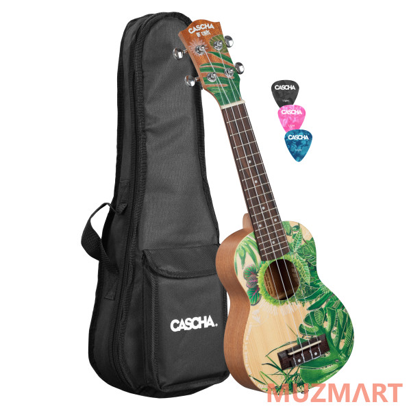 Cascha HH-2602 Art Series Укулеле сопрано, с чехлом