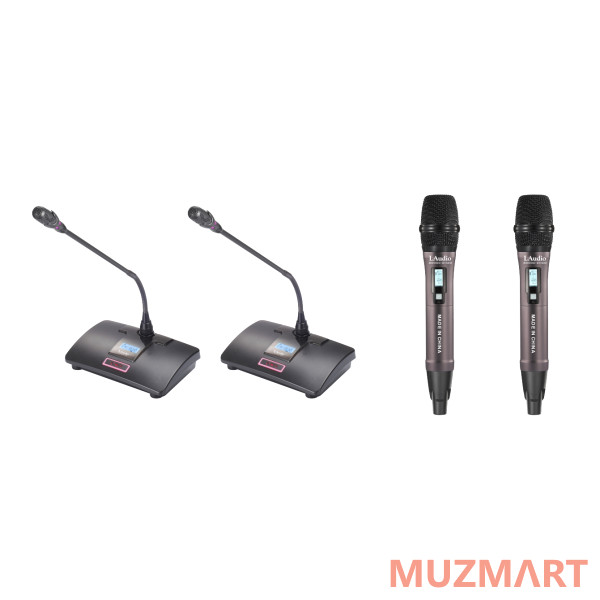 LAudio 8000C-2H2D Беспроводная конференц-система, 2 настольных и 2 ручных микрофона