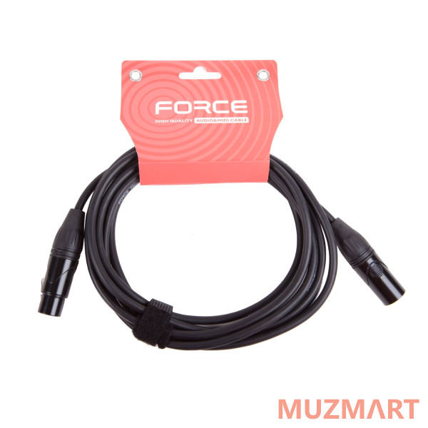 Force FMC-06/3 Шнур микрофонный XLR (F) -XLR (M), 3 м
