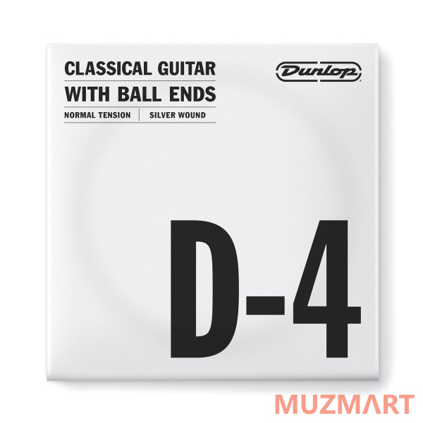Dunlop DCV04DNB Nylon Silver Wound Ball Ends D-4 Струна D