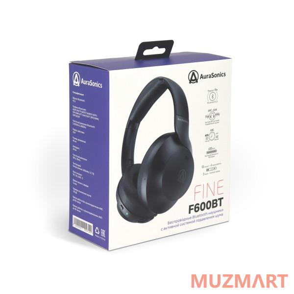 AuraSonics FINE F600BT ANC наушники c Bluetooth V5.3