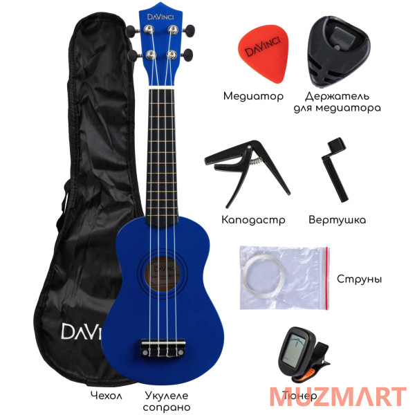 Davinci VINS-10EM PACK PACK Укулеле комплект