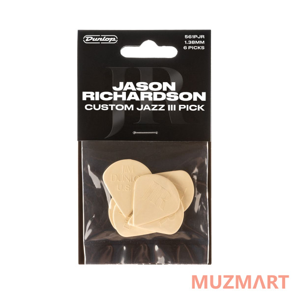 Dunlop 561PJR Jason Richardson Custom Jazz lll 6Pack Медиаторы