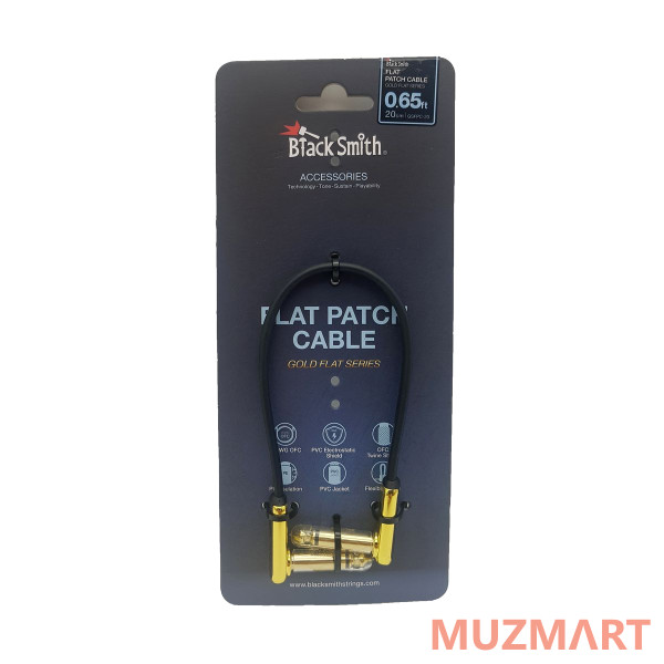 BlackSmith Patch Cable Gold Flat 0.65ft GSFPC-20 Патч-кабель