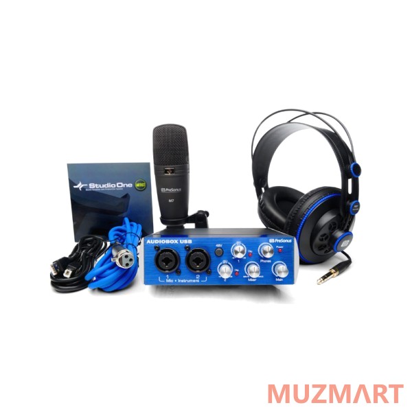 PreSonus Audiobox Studio Комплект для звукозаписи (аудиоинтерфейс, микрофон, наушники, ПО Studio OneArtist)
