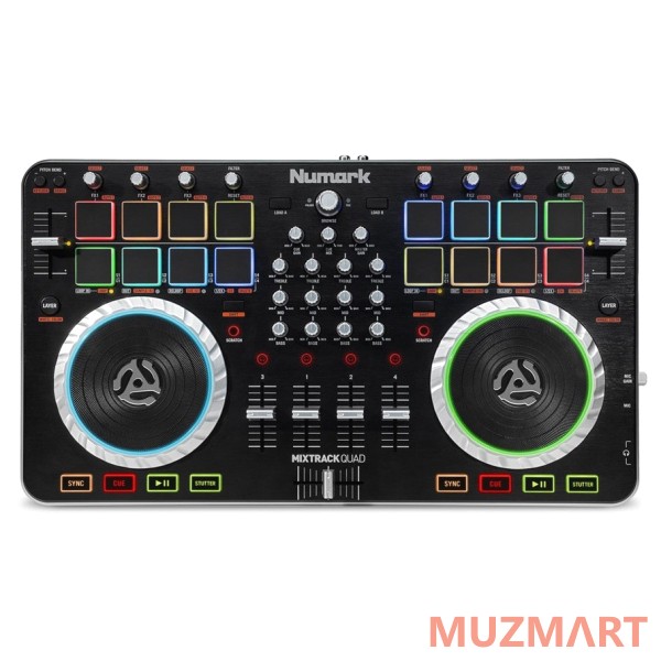 Numark Mixtrack Quad, USB 4 Контроллер с джогом