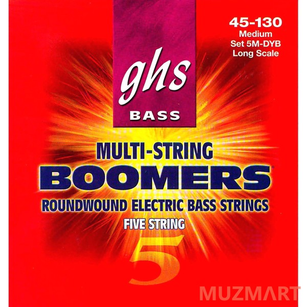 GHS STRINGS 5M-DYB BOOMERS Струны для 5-струнной бас-гитары