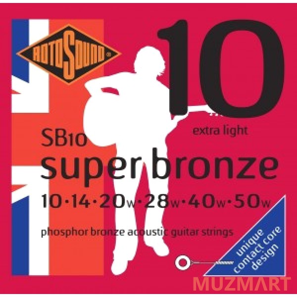 Rotosound SB10 STRINGS PHOSPHOR BRONZE Струны для акустической гитары