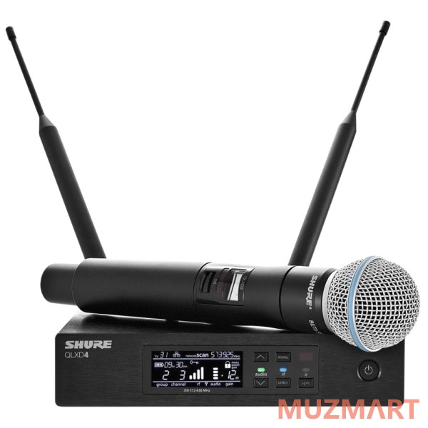 Shure QLXD24E/B58 K51 606 - 670 MHz Вокальная радиосистема с приемником QLXD4 и передатчиком QLXD2/B58