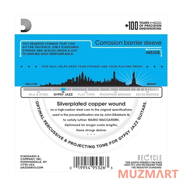 D'Addario EJ83L Струны для акустической гитары типа Selmer