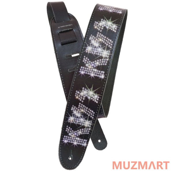 Planet Waves 25LK02 Кожаный гитарный ремень  Kiss Rhinestone