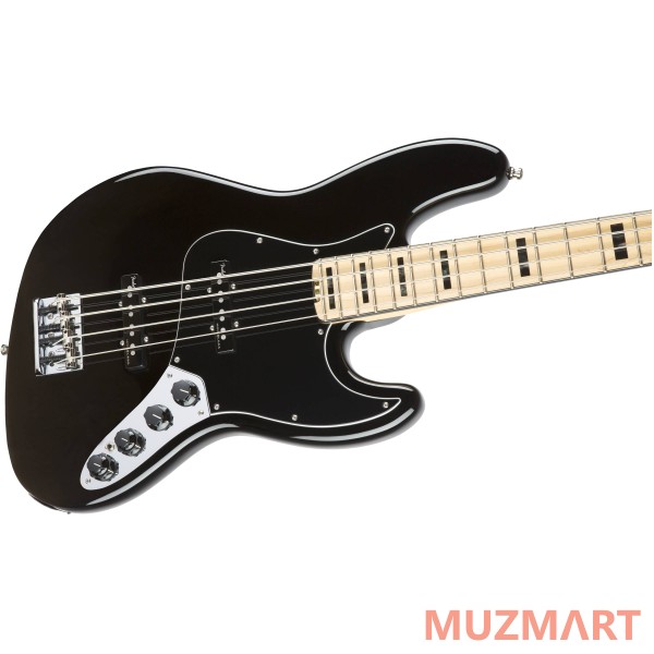 Fender American Elite Jazz Bass®, Maple Fingerboard, Black Бас-гитара