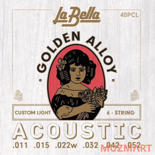La Bella 40PCL Custom Light Струны для акустической гитары