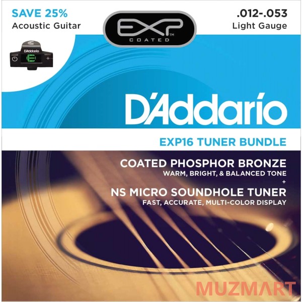 D'Addario EXP16-CT15 Компл. струн EXP16 + тюнер PW-CT-15