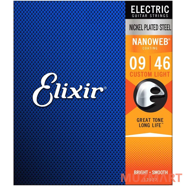 Elixir 12027 Nanoweb ANTI-RUST Custom Light Струны для электрогитары