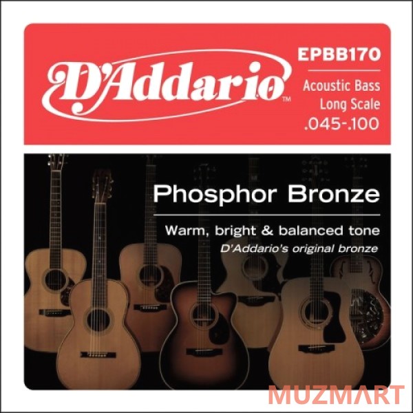 D'Addario EPBB170 Струны для 4-х струнной акустической бас гитары