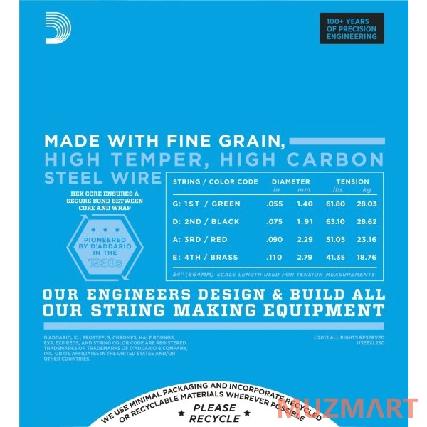 D'Addario EXL230 Струны для 4-х струнной бас гитары