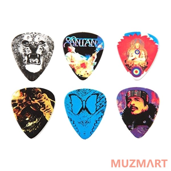 Dunlop SANPT02H Carlos Santana Медиаторы 6шт, толстые, в коробочке