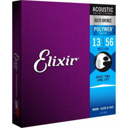 Elixir 11100 Polyweb Anti-rust Medium Струны для акустической гитары