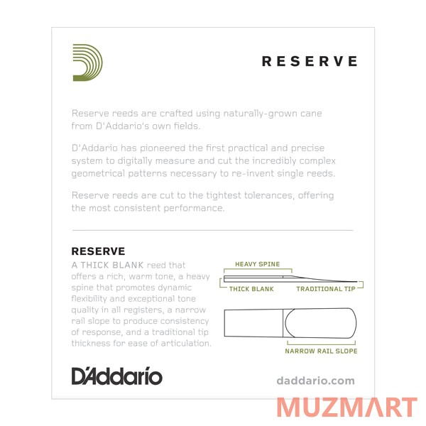 Rico DIR1025 Reserve Трости для саксофона сопрано 2.5