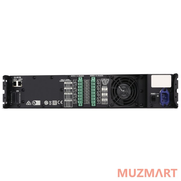 QSC CXD8.4Qn 8-канальный усилитель с DSP обработкой, 8x500Вт/8Ом